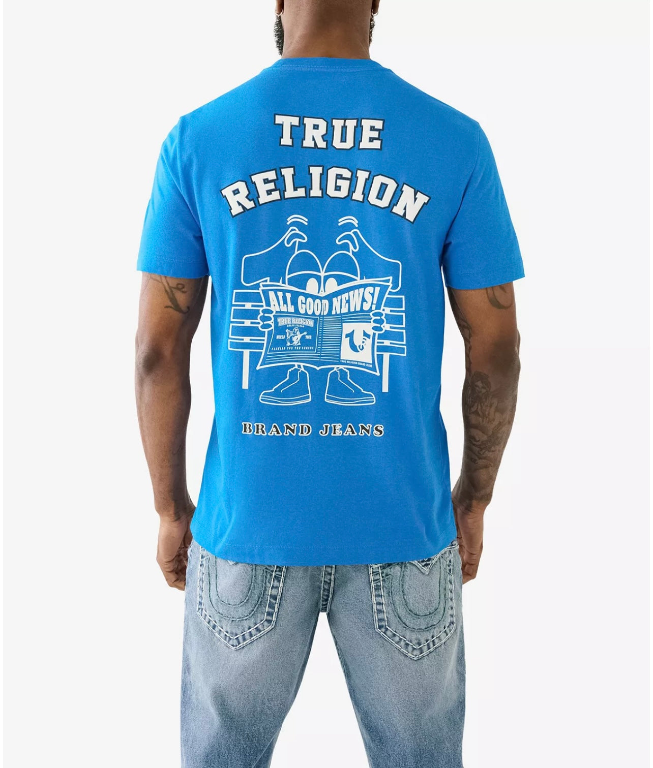 TRUE RELIGION SHOEY PUFF NEWS TEE STYLE#107911