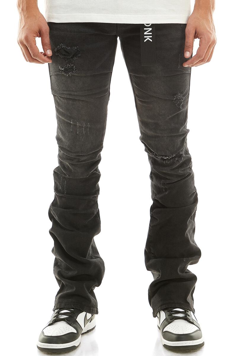 KDNK "STACKED" PLEATED JEANS STYLE #171242