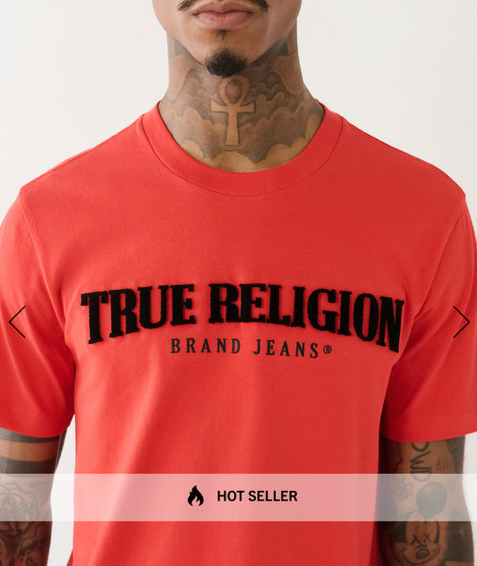 TRUE RELIGION SS PILE ARCH LOGO TEE STYLE#171754