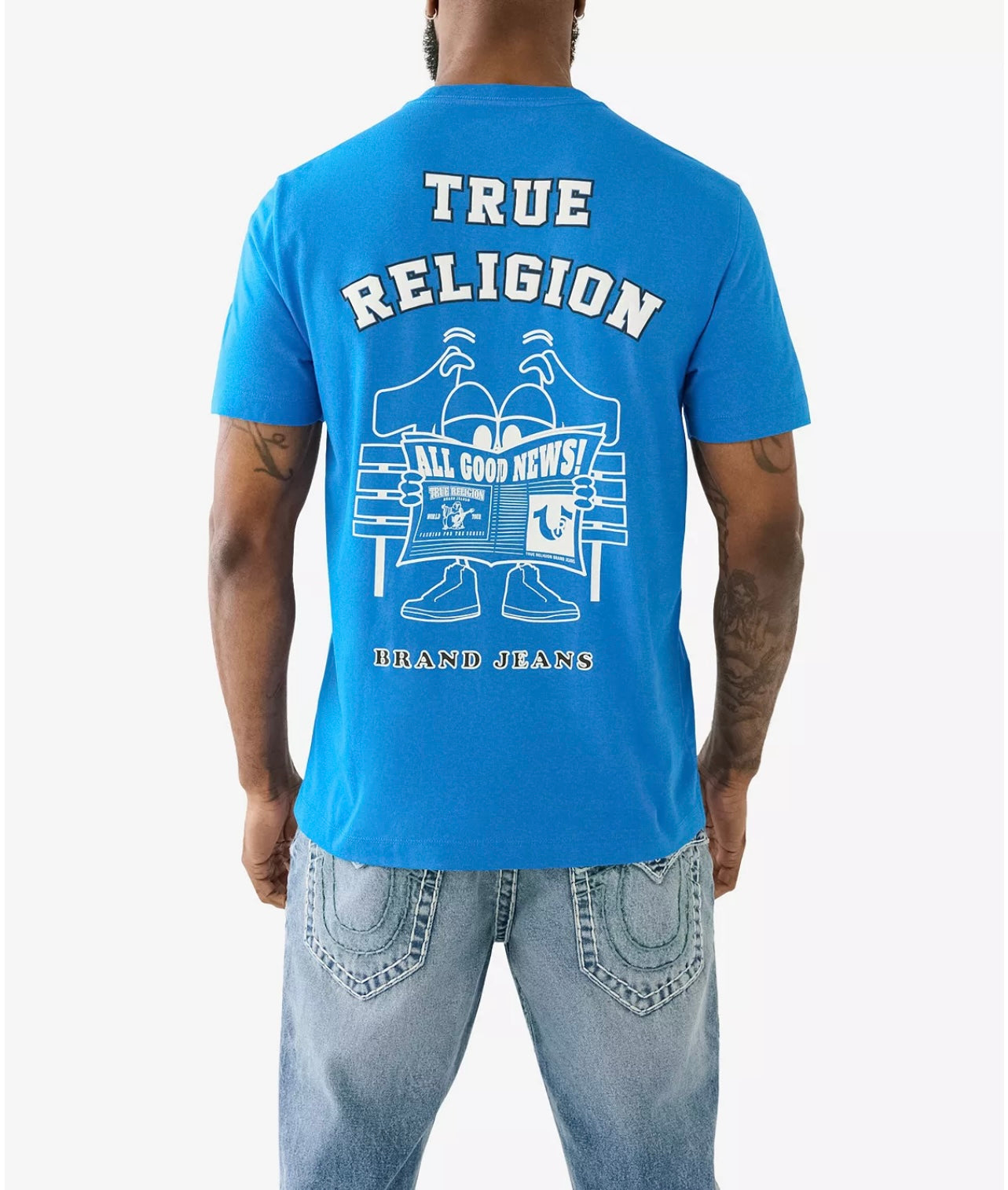 TRUE RELIGION SHOEY PUFF NEWS TEE STYLE#107911